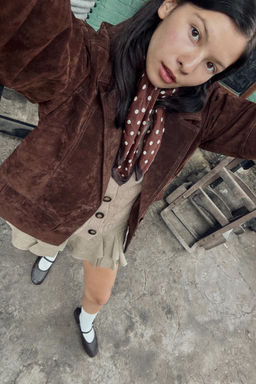 RIBBED TRIM CARDIGAN - Zara фото 4