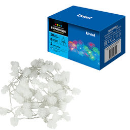 ULD-S0500-050/DTA MULTI IP20 PINE CONES Гирлянда светодиодная Шишки, 5м. 50 светодиодов. Разноцветный свет. Провод прозрачный. ТМ Uniel