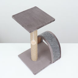 Когтеточка СТОЛБИК + ДУГА + ПЛОЩАДКА джут ковролин 35х30х56 7 PerseiLine КД-26 - Simaland фото 4