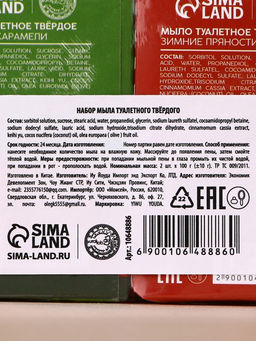Подарочный набор новогодний URAL LAB Тёплой зимы: мыло для рук кусковое, 2х100 г  фото 2