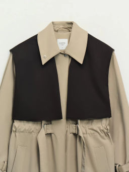 Плащ со съемным жилетом / Zarina фото 14