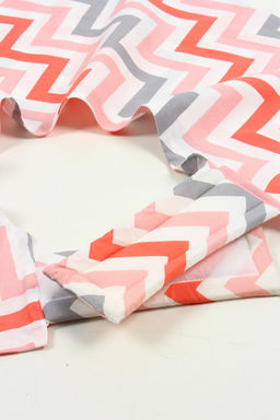 Чехол на подушку для кормления на липучке арт. ЧХ-ПД-К/зигзаг розовый