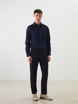 Slim Fit Uzun Kollu Gabardin Erkek G?mlek