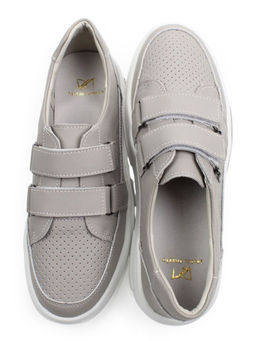 03-C138-3A GRAY Полуботинки спортивные женские (натуральная кожа)