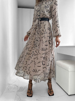 Платье Кэсси (серо-бежевый) - Nadi bordo фото 5