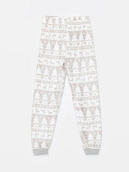 Beli Lastikli Y?lba?? Temal? K?z ?ocuk Pijama Alt?