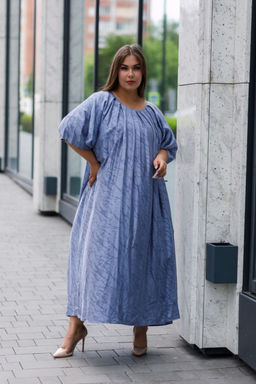 Платье Luxury Moda 1426 серо-голубой