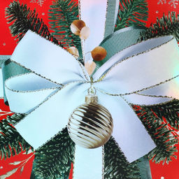 Пакет ламинированный вертикальный Новогодний бант, MS 18 23 10 см - Дарите счастье фото 3