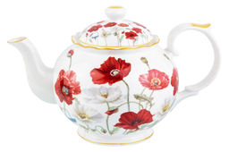 Чайник 1 л 24*14*15 см "Маки" NEW BONE CHINA