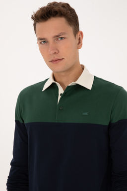 Erkek Regular Fit Polo Yaka Koyu Ye_il Sweatshirt - U.s. polo assn фото 9