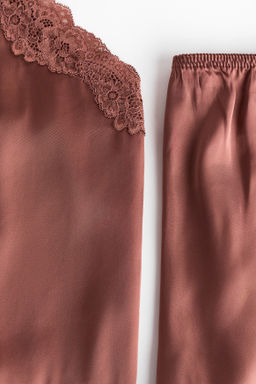 Pijama de sat?n con encaje - H&m фото 8