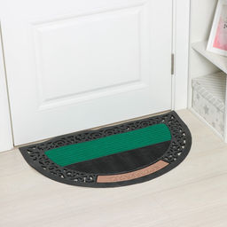 Коврик придверный Доляна Welcome, полукруглый, узор, 50×80 см, МИКС