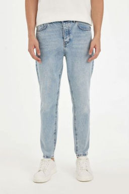 90s Slim Fit Dar Kal?p Yuksel Bel Dar Paca Jean Pantolon