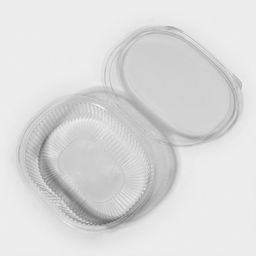 Цена за 420 шт. Контейнер одноразовый с неразъёмной крышкой, РКС, 750 мл, пластик, 17.6×14.7×6.4 см, прозрачный