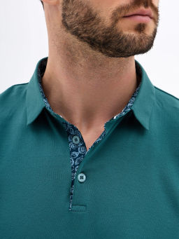 Джемпер мужской с воротником поло короткий рукав GREG G144-KO1246T-SA5124 (т.ментол)