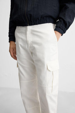 CANVAS CARGO TROUSERS - Zara фото 5