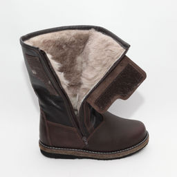 Сапоги мужские Алтай, коричневые, войлочная подошва