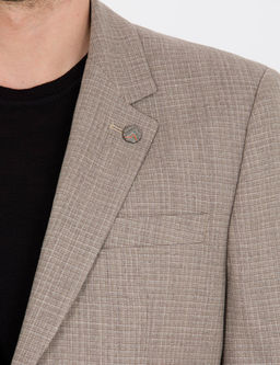 A__k Kahverengi Slim Fit Ceket