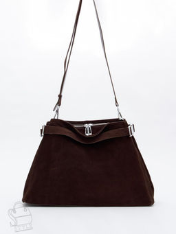 Сумка женская кожаная 6149Q coffee Polina&Eiterou