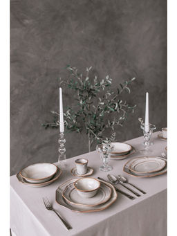 Тарелка Magistro Vintage, d=27 см, фарфор, серая фото 5