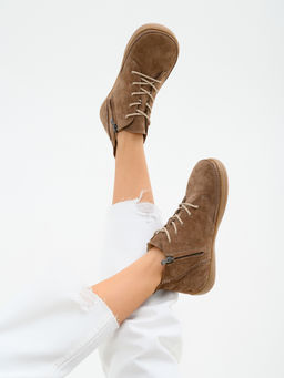 Босоногие ботинки EDART 210.NATAbr.Серо-коричневая замша/