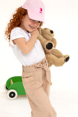 U. S. Polo Assn Брюки песочного цвета для девочек из парусины - U.s. polo assn фото 2