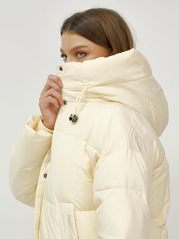 Куртка пальто зимняя синтепон светло-бежевого цвета - Mtforce фото 5