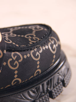 Ботинки 307.PODYUM141bl.Черный гуччи/шерсть