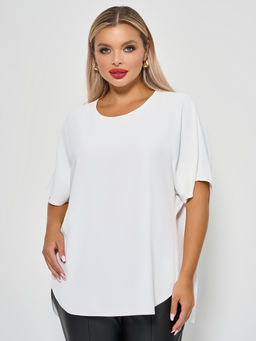 Блузка 0250-1 белый муар