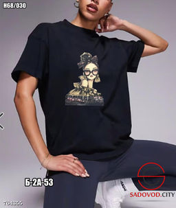 Женская футболка оверсайз с принтом