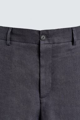 100% LINEN SUIT TROUSERS - Zara фото 8