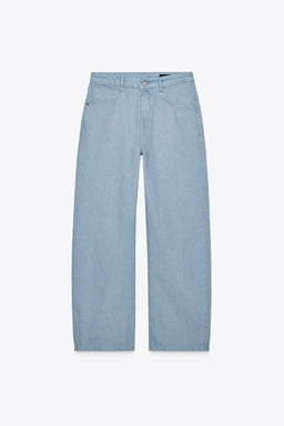 ZW COLLECTION TAPERED MID-WAIST JEANS - Zara фото 5