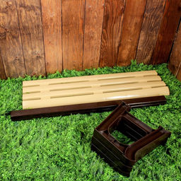 Лавочка садовая «Альтернатива», 120×40×42 см, пластик, МИКС