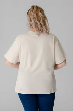 Арт. 31171Футболка женская 50-60 (6 шт) Цвет:светло-бежевый