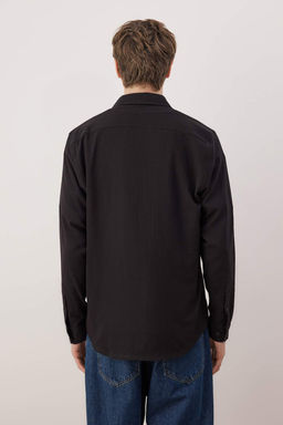 Siyah Regular Erkek Gomlek TMNAW26GO00004 - Trendyolmilla фото 4