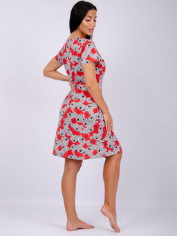 Халат Красотка 1 тедди, трикотаж - Малина фото 4