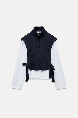 ZIP-UP GILET T-SHIRT - Zara фото 7