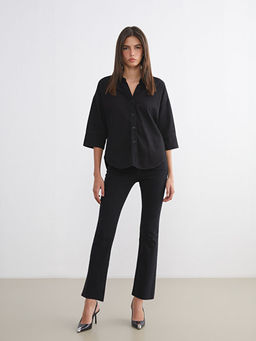 Crop Flare Kad?n Jean Pantolon