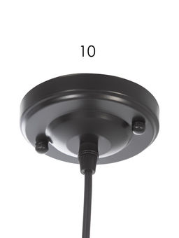 Светильник подвесной ЭкономСвет 10297/1MBK, 1×40 Вт, E27, 42×42×17-80 см, чёрный