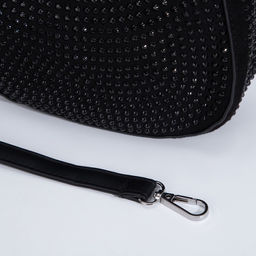 Сумка-багет на молнии, цвет чёрный - Simaland фото 6