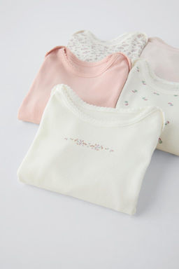PACK OF FIVE FLORAL BODYSUITS - Zara фото 5