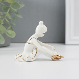 Фигурка керамика «Балерина», золото, 7 см