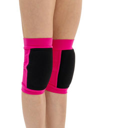 Наколенники для гимнастики и танцев Grace Dance, с уплотнителем, р. XXS, 3-5 лет, цвет фуксия/чёрный  фото 2