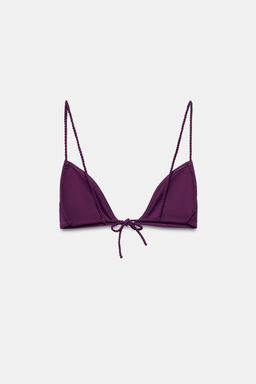 TOP BIKINI TRIANGULAR PIEZA MET?LICA / Berenjena - Zara фото 5