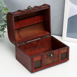 Набор шкатулок для украшений «Сундучок. Клетка и сеточка», дерево, 2 шт.