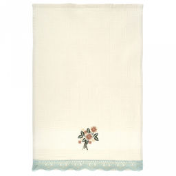 Полотенце кухонное вафельное "Клевер" 40х60см, хлопок 100%, ажурный кант, цвета микс (Китай)