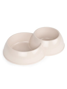 Цена за 2 шт. Миска двойная для животных ALTA, цвет МИКС