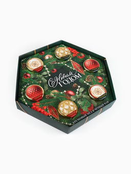 Подарочный набор С новым годом!: чай чёрный, крем-мёд (6 шт.x30 г) - Фабрика счастья фото 2