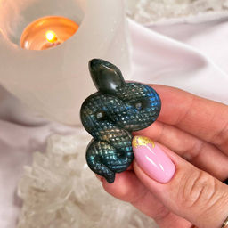 Фигурка резная Змея из Лабрадора