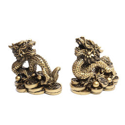Фигурка Фен Шуй Дракон уп-2шт дарует мощную защиту бержет и приумножает богатство Китай